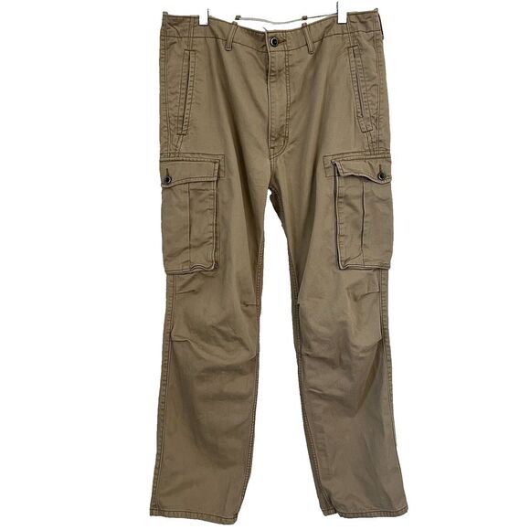 Levis Cargo Loose Fit Pants Mens 34x32 Actual 36x30 Khakis Utility Y2K White Tab - Picture 2 of 16